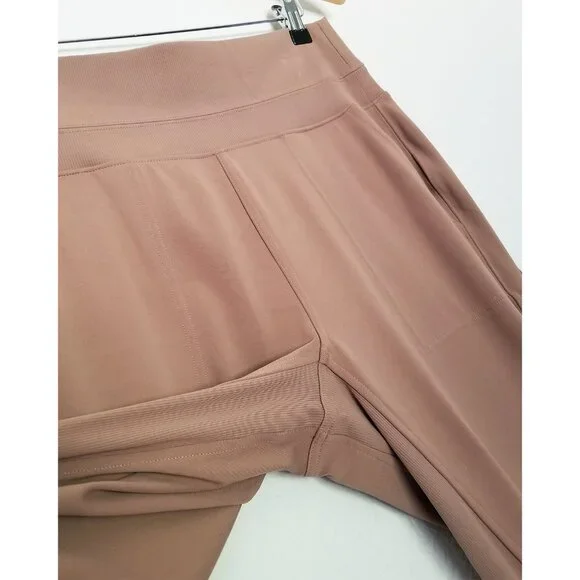 Athleta Venice High Rise Jogger Pants Rustic Beige Brown M Tall $98 Athleisure - Picture 13 of 14